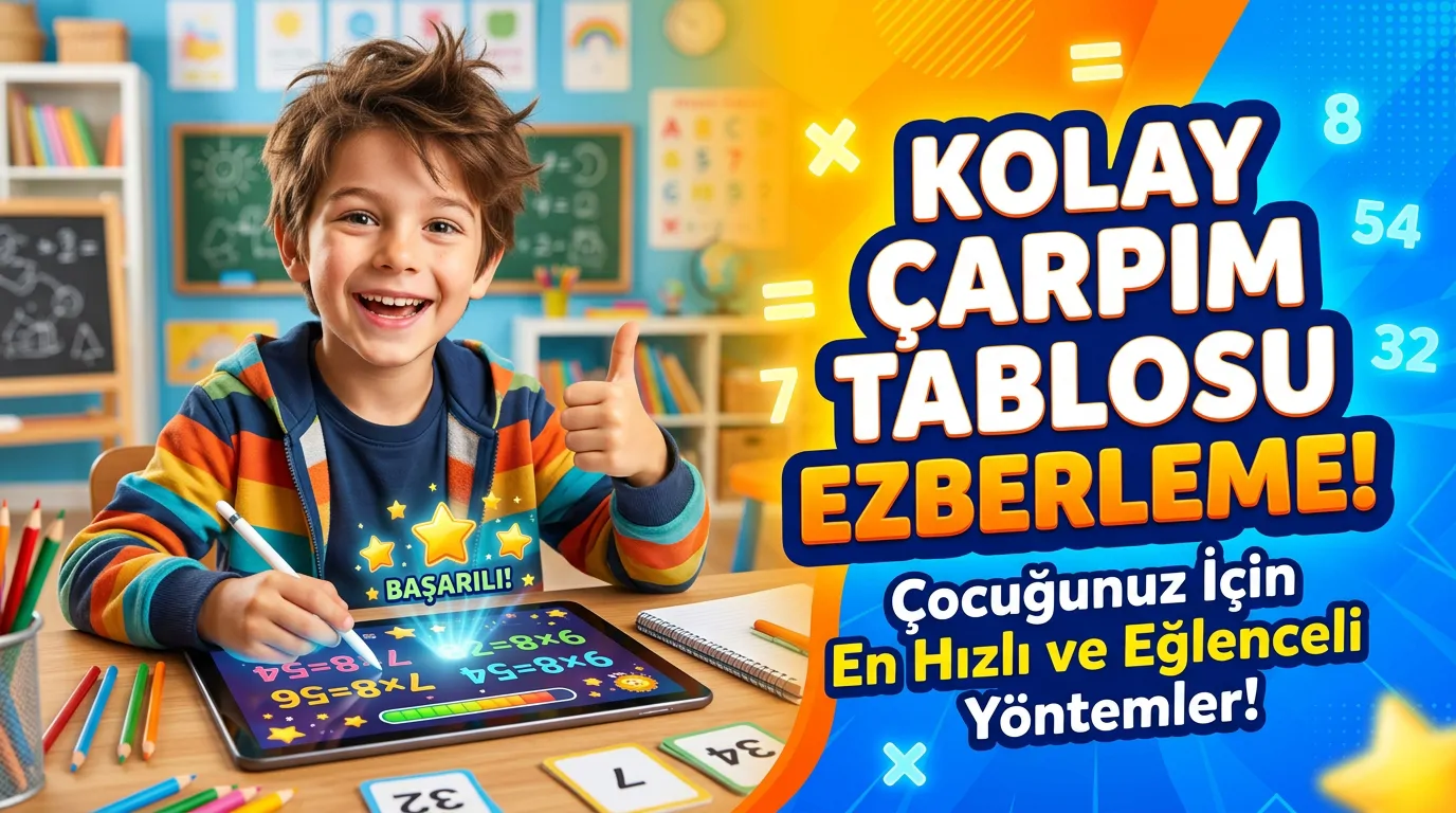 Kolay çarpım tablosu ezberleme (2.sınıf ve 3.sınıf)