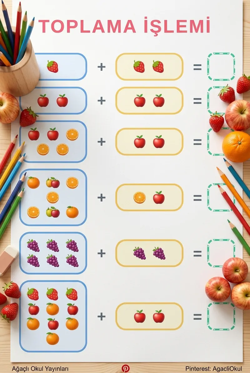 1. Sınıf Matematik Meyveli Toplama Çalışma Kağıdı (2 Sayfa).pdf